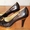 Туфли женские,  черные с золотым #468738