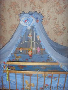 Детская кроватка голубого цвета - Изображение #1, Объявление #317094