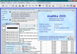 Analitika 2009 - Бесплатное ПО для ведения учета и управления торговой компанией - Изображение #1, Объявление #390704