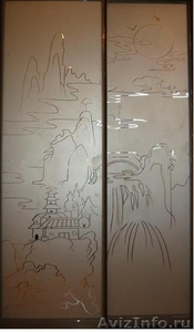 зеркало разных форм и размеров, зеркало с пескоструйным рисунком - Изображение #3, Объявление #480463